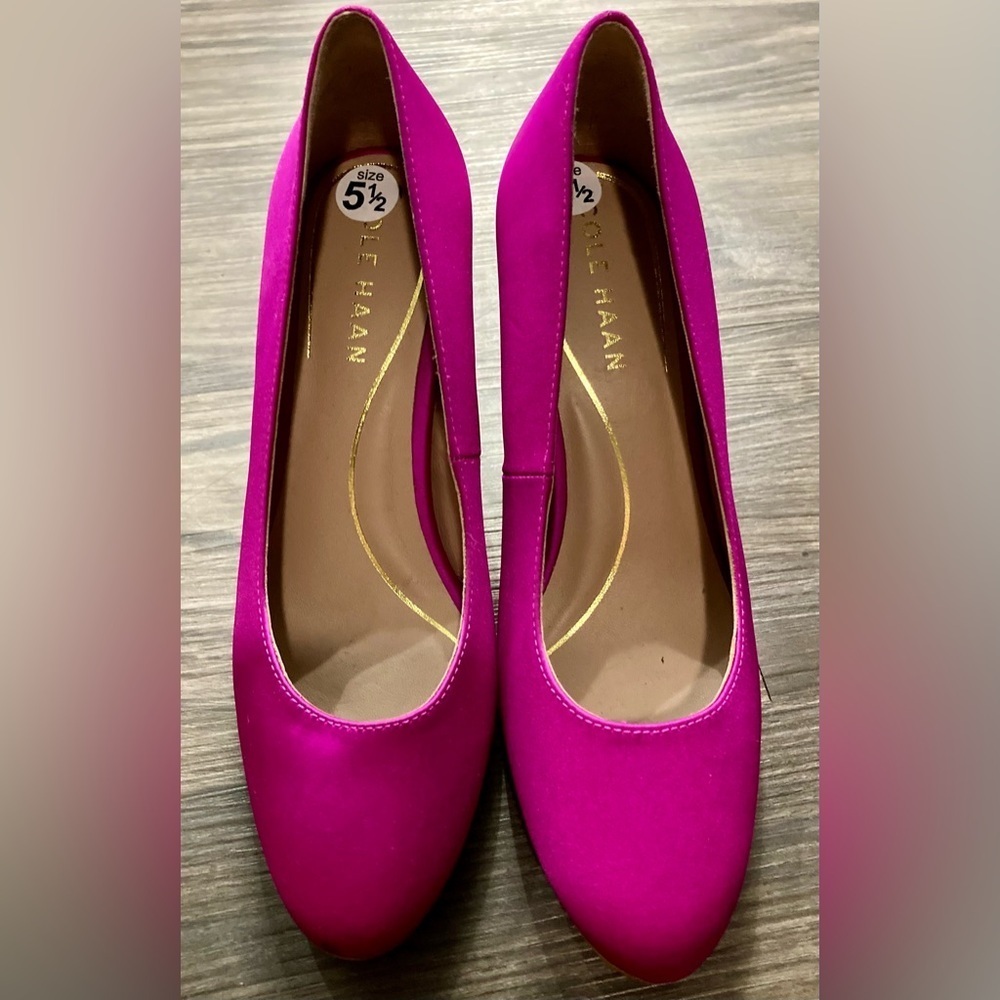 Cole Haan Grand 360 Women's Size 5.5B Hot Pink Gabbie Slip On‎ High Heel Pumps
